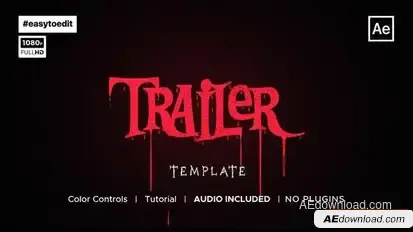 Halloween Trailer Template Openers template preview