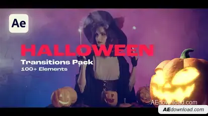 Halloween Transitions Elements template preview