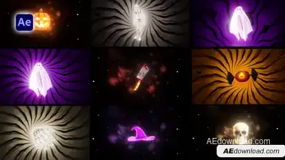 Halloween Transitions Pack Elements template preview