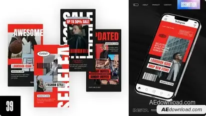 Halo Fashion Instagram Stories Video Displays template preview