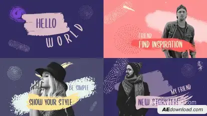 Hand Brush Promo Video Displays template preview