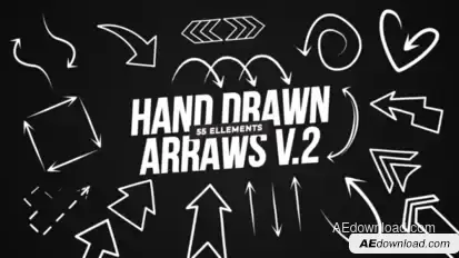 Hand Drawn Arrows v.2 Elements template preview