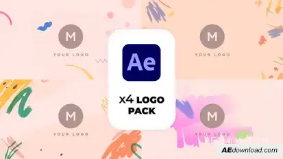 Hand Drawn Brush Logo Pack Logo Stings template preview