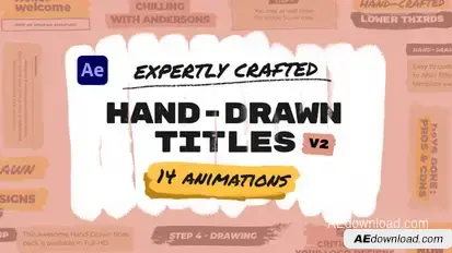 Hand Drawn Brush Titles Titles template preview