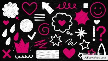 Hand Drawn Design Elements Infographics template preview
