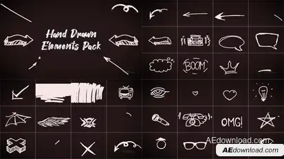 Hand Drawn Elements Pack Elements template preview