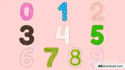 Hand Drawn Numbers | After Effects Elements template preview