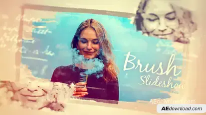 Hand Drawn Photo Brush Slideshow Openers template preview