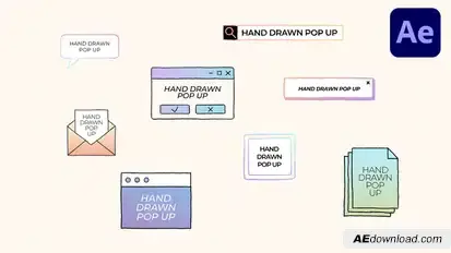 Hand Drawn Pop Up | After Effects Titles template preview