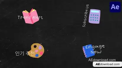 Hand Drawn School Titles for After Effects Titles template preview