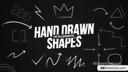 Hand Drawn Shapes Titles template preview