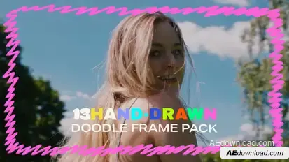 Hand Drawn Sketch Doodle Frames Pack Elements template preview