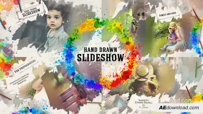 Hand Drawn Slideshow Video Displays template preview