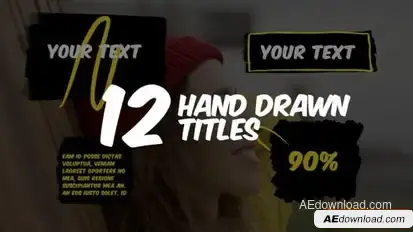 Videohive Hand Drawn Titles 39087677 Titles template preview