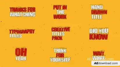 Hand Drawn Titles | AE Titles template preview