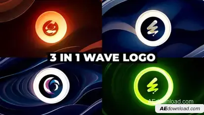 Hand Drawn Waves Logo Reveal Logo Stings template preview