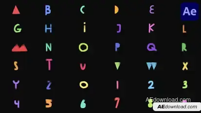 Hand Made Brush Font for After Effects Elements template preview