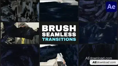 Hand-Made Brush Transitions And Overlays for After Effects Elements template preview