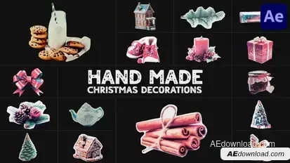 Hand Made Christmas Decorations | After Effects Elements template preview