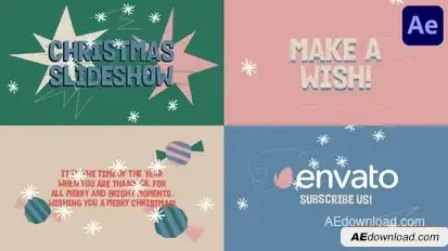 Hand Made Christmas Slideshow for After Effects Openers template preview