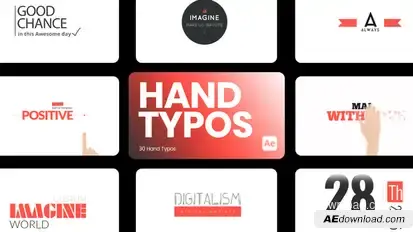 Hand Typos for After Effects Titles template preview