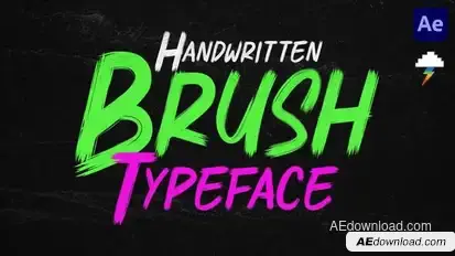 Handwritten Brush Typeface Titles template preview