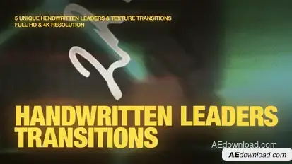 Handwritten Leaders Transitions Elements template preview