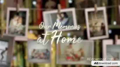 Hanging Postcards At Home Slideshow Openers template preview