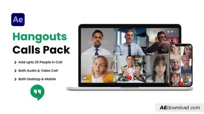 Old-School Hangout Meeting Creator Elements template preview