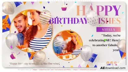 Happy Birthday Happy Slideshow Openers template preview