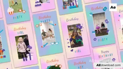 Happy Birthday Instagram Stories Product Promo template preview