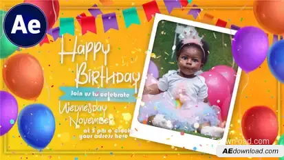 Happy Birthday Intro broadcast-packages template preview