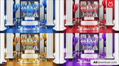Happy Birthday Intro | Media Wish Openers template preview