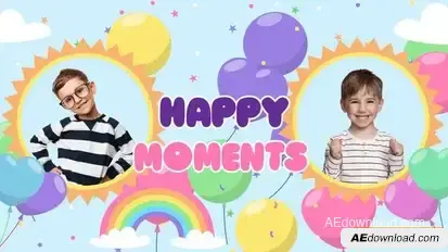 Happy Birthday slideshow Openers template preview
