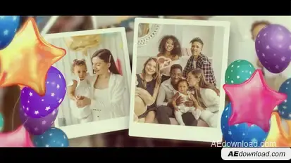 Happy Birthday Slideshow Video Displays template preview