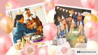 Happy Birthday Slideshow Openers template preview
