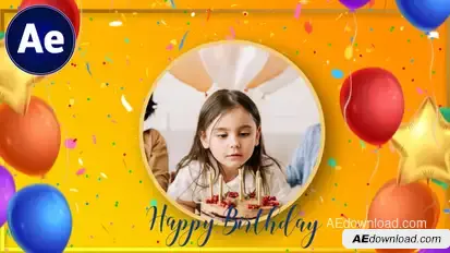Happy Birthday Sliedeshow broadcast-packages template preview