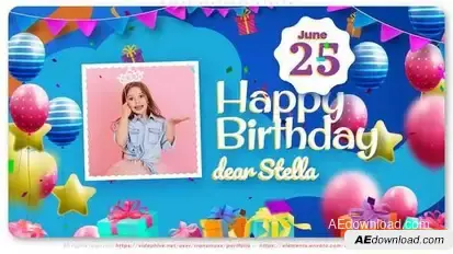 Happy Birthday Stella! Openers template preview