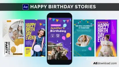 Happy Birthday Stories - Special Event Stories Openers template preview