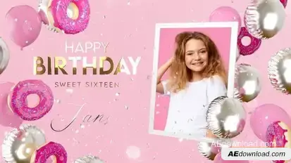 Happy Birthday Sweet Style Openers template preview