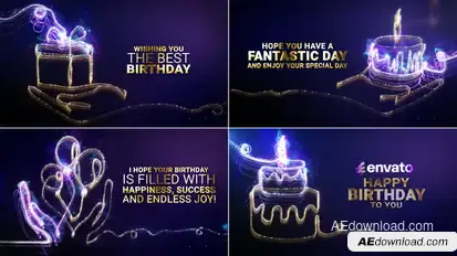 Happy Birthday Wishes // Birthday Wishes Intro Openers template preview