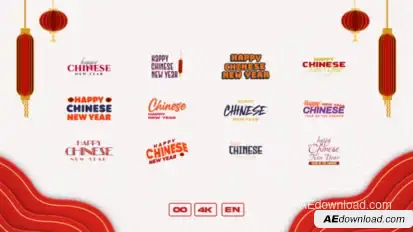 Happy Chinese New Year 2024 Elements template preview