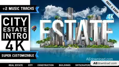 City Estate Intro Logo Openers template preview