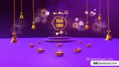 Happy Diwali Intro Logo Stings template preview