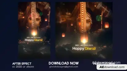 Happy Diwali Slideshow Openers template preview