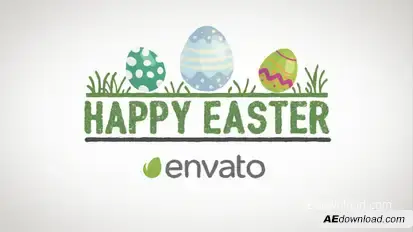 Happy Easter Cat | After Effects Easter template preview