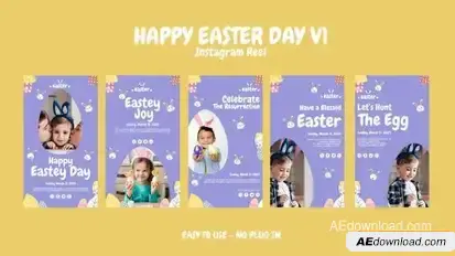 Happy Easter Day Instagram Stories V1 Easter template preview