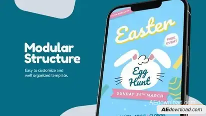 Happy Easter Day Instagram Stories V2 Easter template preview