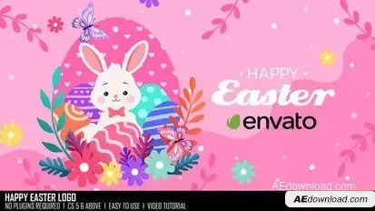 Happy Easter Logo Easter template preview