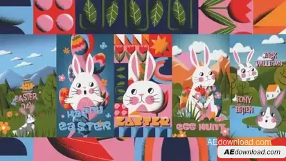 Happy Easter Stories Pack Easter template preview